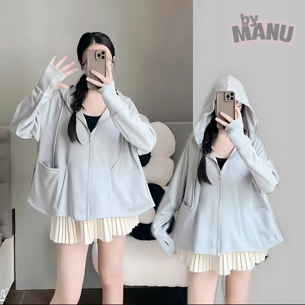 Áo Khoác Chống Nắng Umi Su Cao Cấp, Áo nữ dày dặn,(túi trong có khóa kéo) Form Dài Xoè Trẻ Trung Chố