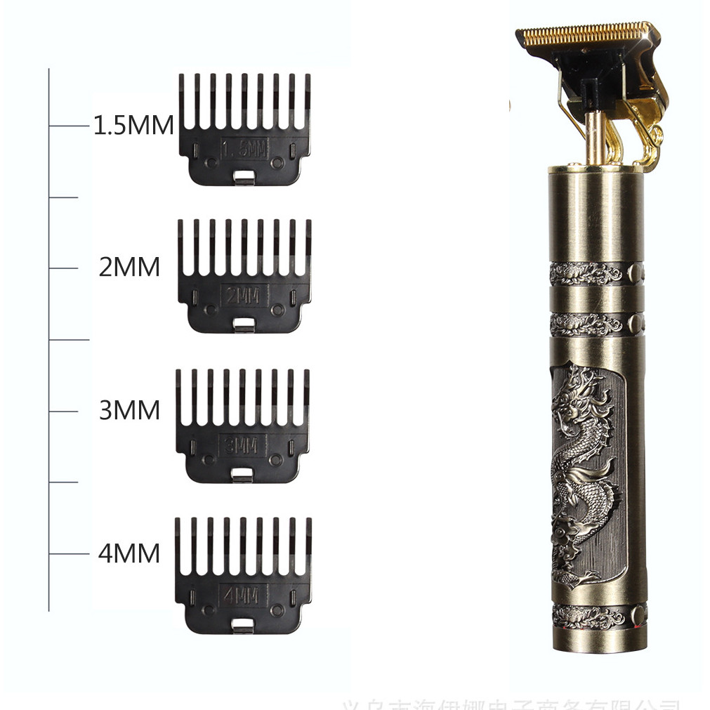Tông Đơ Cắt Tóc, Cạo Râu, Bấm Viền Vintage T9 Hình Rồng Sang Trọng