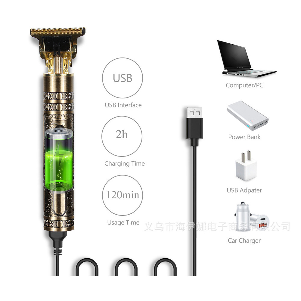 Tông Đơ Cắt Tóc, Cạo Râu, Bấm Viền Vintage T9 Hình Rồng Sang Trọng