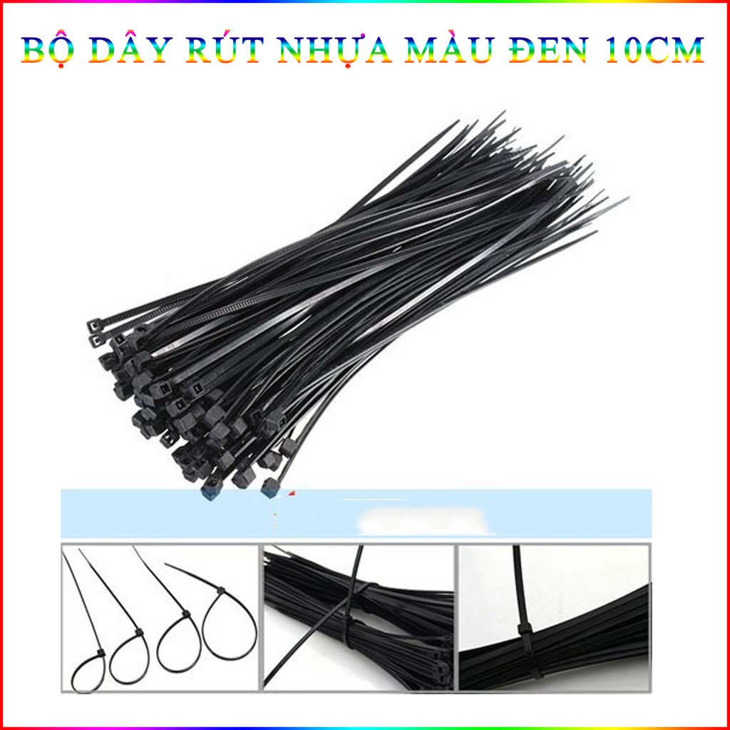 Bộ Dây Rút Nhựa 10Cm Màu Đen Tiện Dụng (Bộ Từ 80 Sợi) | Shopee Việt Nam