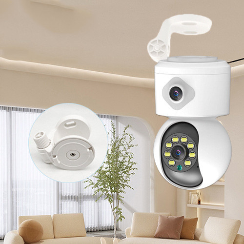 Camera Wifi Yoosee Qs-415 16Mp 2 Mắt Trong Nhà Xem 2 Màn Hình, Xoay 320°, Đàm Thoại 2 Chiều