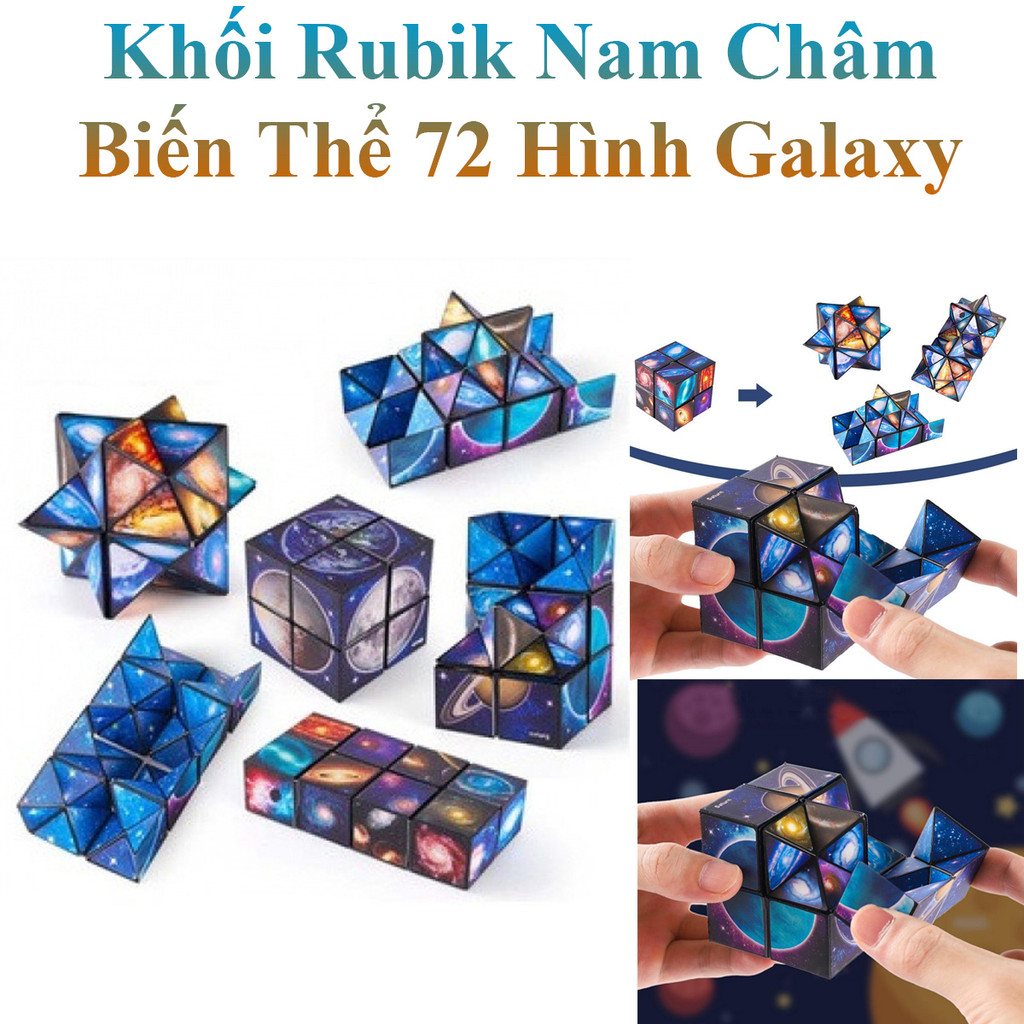 Đồ Chơi Khối Rubik Nam Châm Biến Thể 72 Hình Galaxy