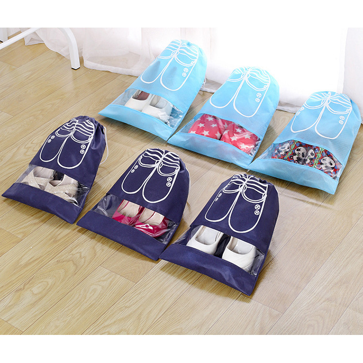 Túi Đựng Giày Chống Bụi Bẩn Có Dây Rút 43X32Cm (Set 10)