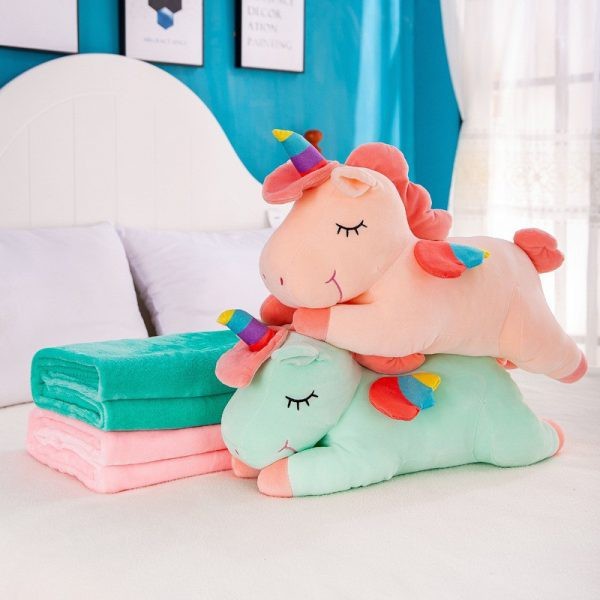 Bộ Gối Chăn Hình Ngựa Kì Lân Pony Có Cánh 3 Trong 1 Tiện Dụng