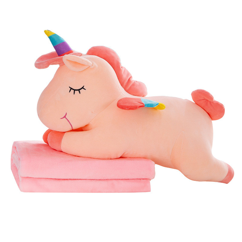 Bộ Gối Chăn Hình Ngựa Kì Lân Pony Có Cánh 3 Trong 1 Tiện Dụng