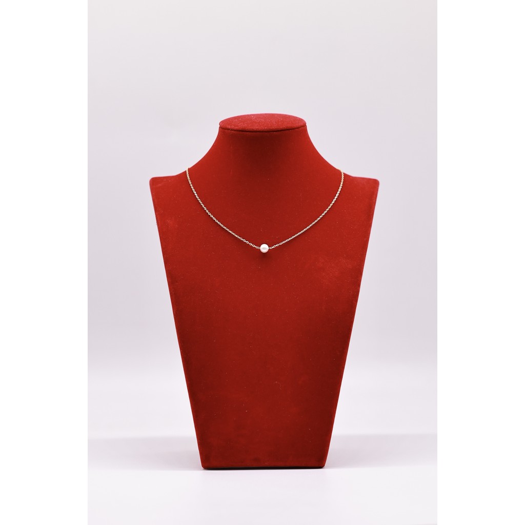 DC71 - Dây chuyền ngọc Trai thiên nhiên nuôi nước ngọt 7-8 li, chiều dài 42-48cm, mạ vàng trắng- Quà tặng 20/10 bạn gái