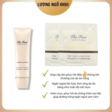 Combo Gói sample Kem chống nắng tái sinh Ohui The first, chống nắng vật lý lai hóa học SPF50+ PA++++ nâng cấp