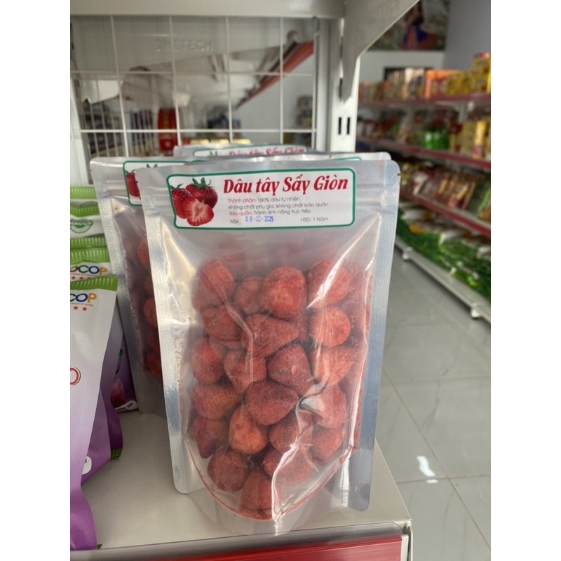 Dâu Tây Sấy Giòn Mộc Châu ( loại túi) - Đặc Sản Tây Bắc