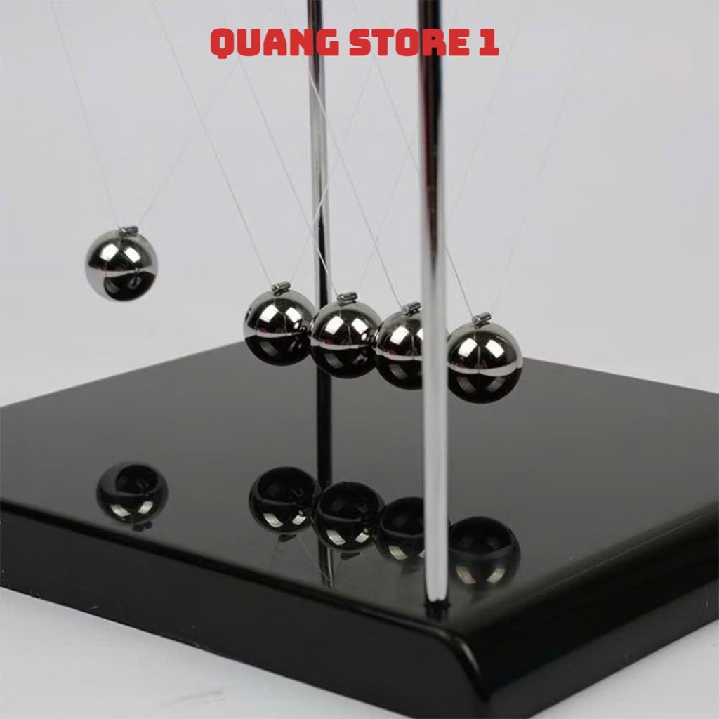 Quả lắc định luật vật lí Newton inox ANDY KIDS đồ chơi khoa học dao động để bàn size 9cm trang trí bàn học bàn làm việc