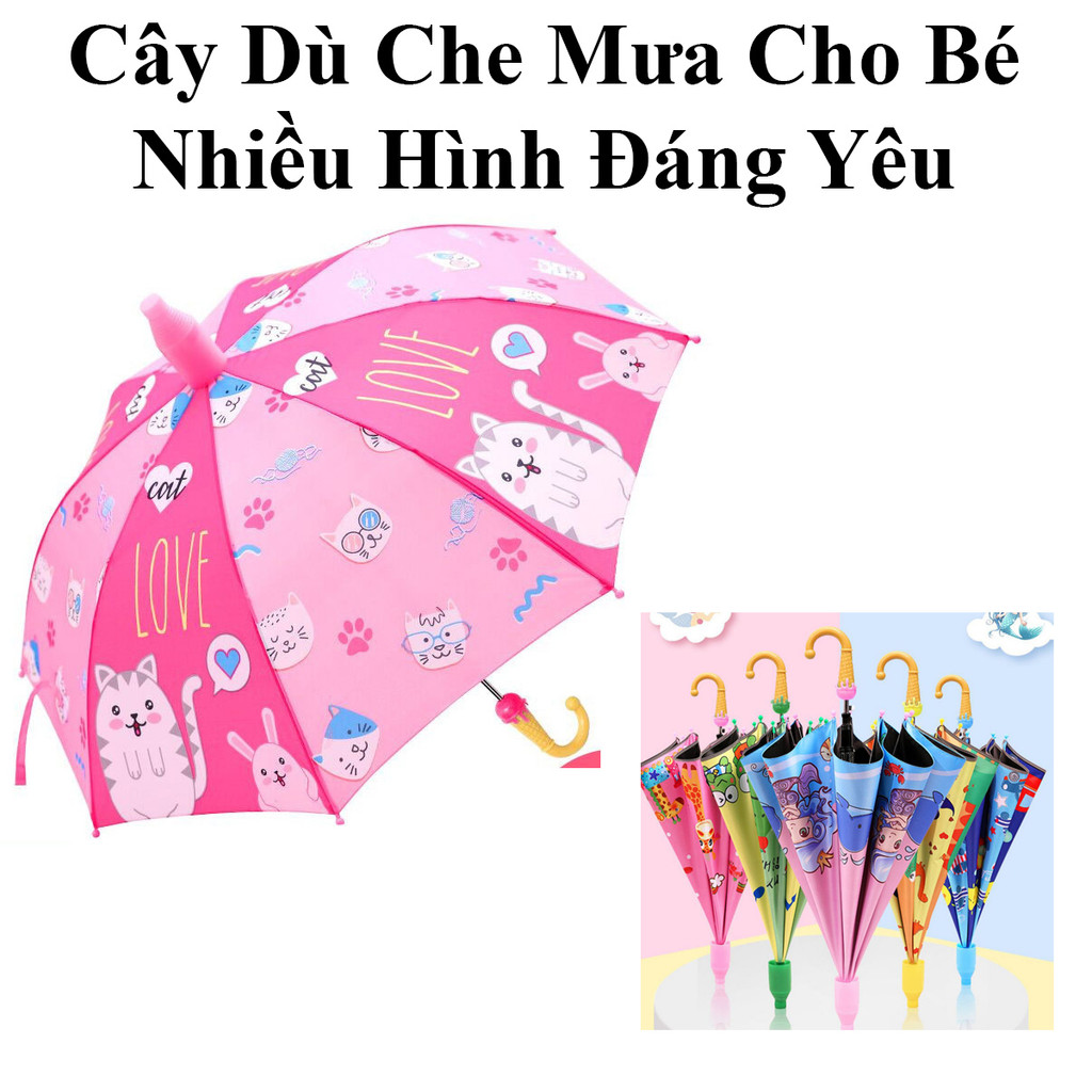 Cây Dù Che Mưa Cho Bé Nhiều Hình Siêu Đáng Yêu Thời Trang