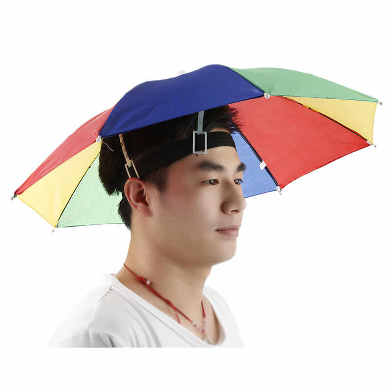 Dù Đội Đầu Câu Cá, Du Lịch Che Mưa Nắng 7 Màu Siêu Tiện Lợi