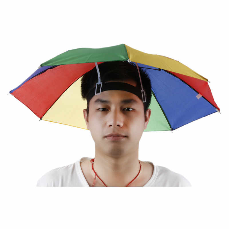 Dù Đội Đầu Câu Cá, Du Lịch Che Mưa Nắng 7 Màu Siêu Tiện Lợi