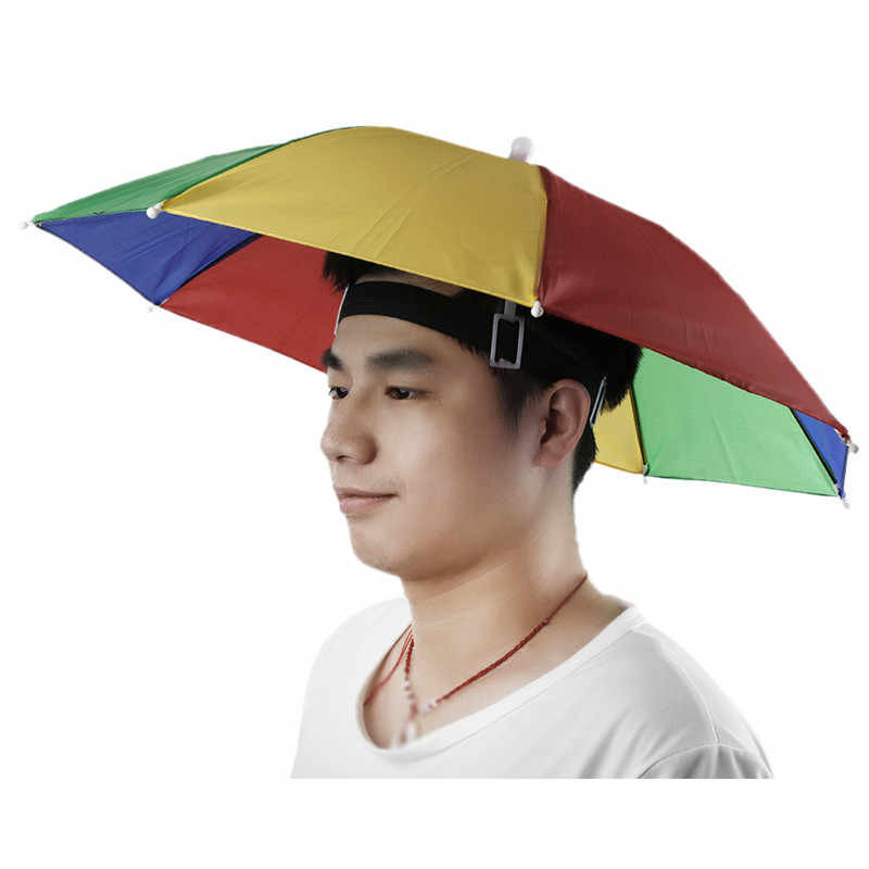 Dù Đội Đầu Câu Cá, Du Lịch Che Mưa Nắng 7 Màu Siêu Tiện Lợi