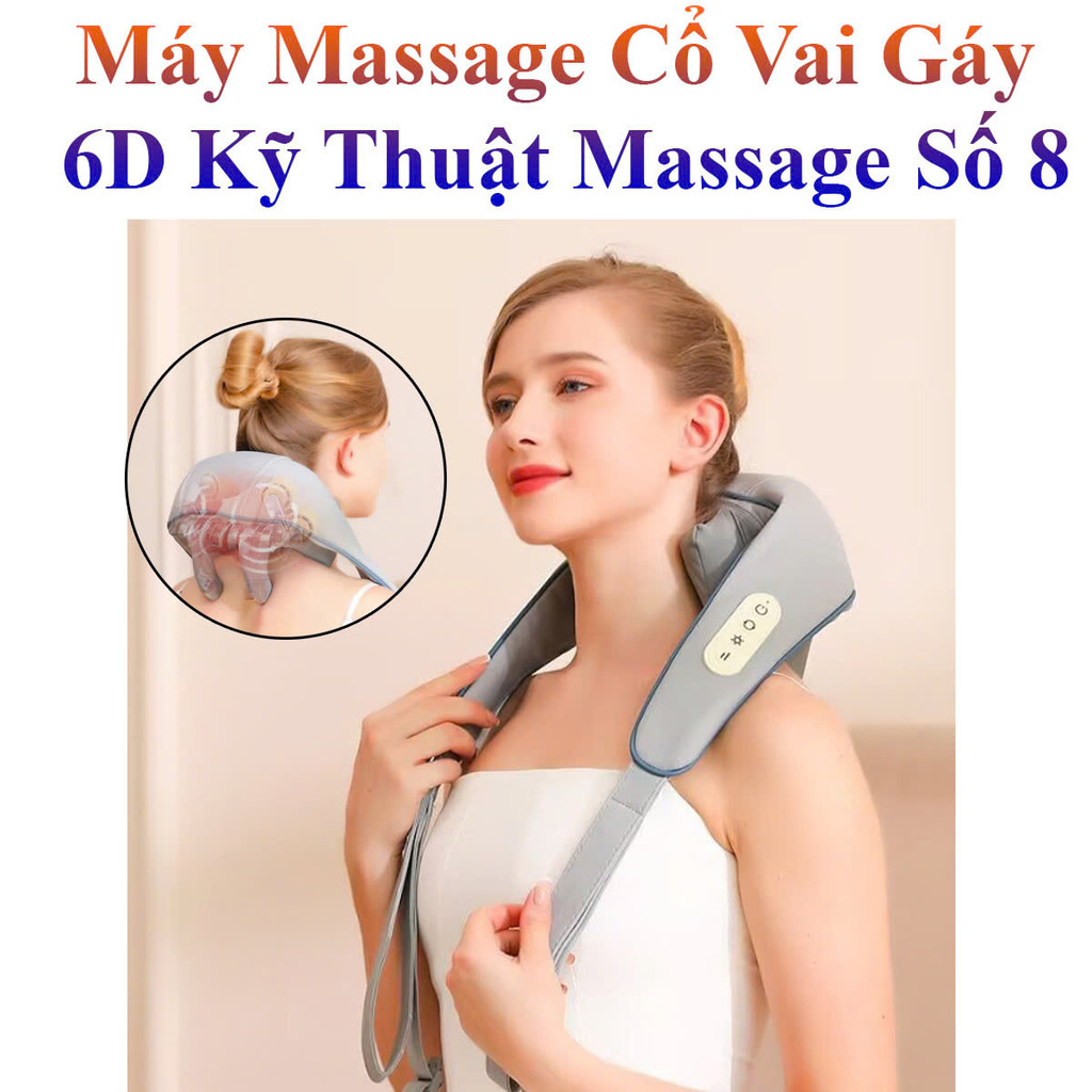 Máy Massage Cổ Vai Gáy 20X11Cm 6D - Kỹ Thuật Massage Số 8, Cải Thiện Sức Khỏe Tổng Thể