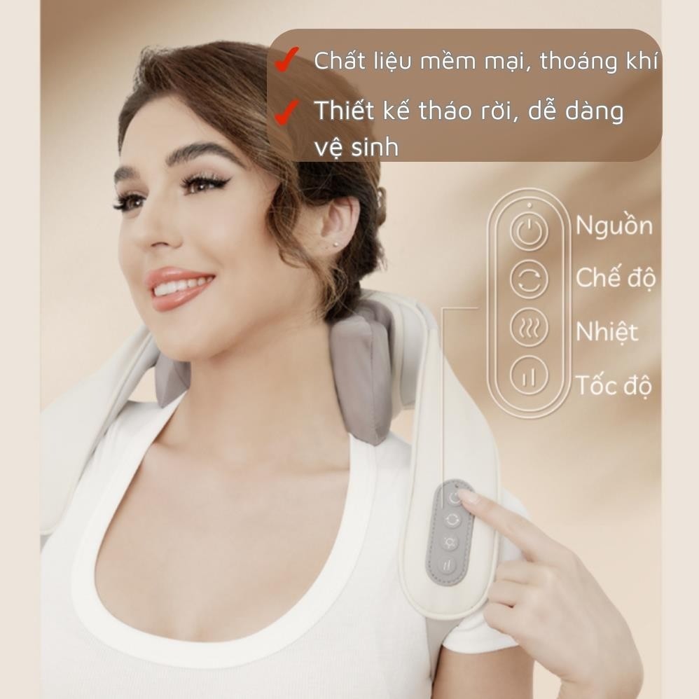 Máy Massage Cổ Vai Gáy 20X11Cm 6D - Kỹ Thuật Massage Số 8, Cải Thiện Sức Khỏe Tổng Thể
