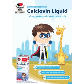 Siro canxi cho bé Doppelherz Kinder Calciovin bổ sung canxi hữu cơ hỗ trợ tăng chiều cao