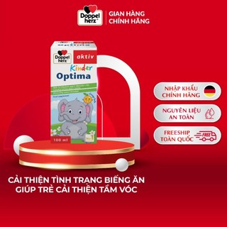 Siro bổ sung vitamin cho bé Doppelherz Kinder Optima hỗ trợ giúp bé ăn ngon, cải thiện tầm vóc
