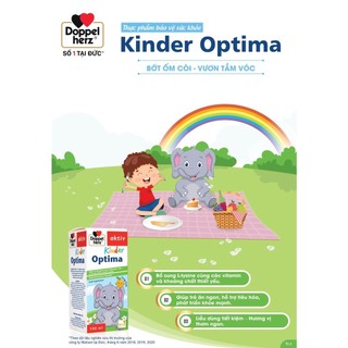 Siro bổ sung vitamin cho bé Doppelherz Kinder Optima hỗ trợ giúp bé ăn ngon, cải thiện tầm vóc