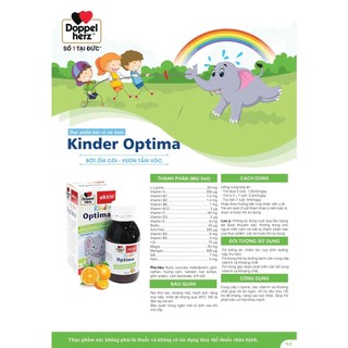 Siro bổ sung vitamin cho bé Doppelherz Kinder Optima hỗ trợ giúp bé ăn ngon, cải thiện tầm vóc