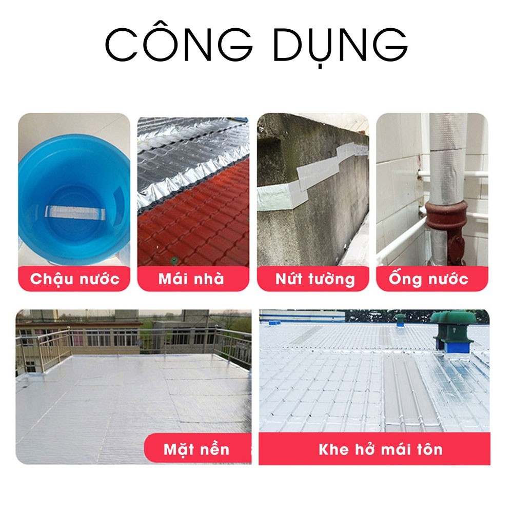 Băng Keo Bản To 20Cm Dài 5M Siêu Dính Chống Thấm Waterproof