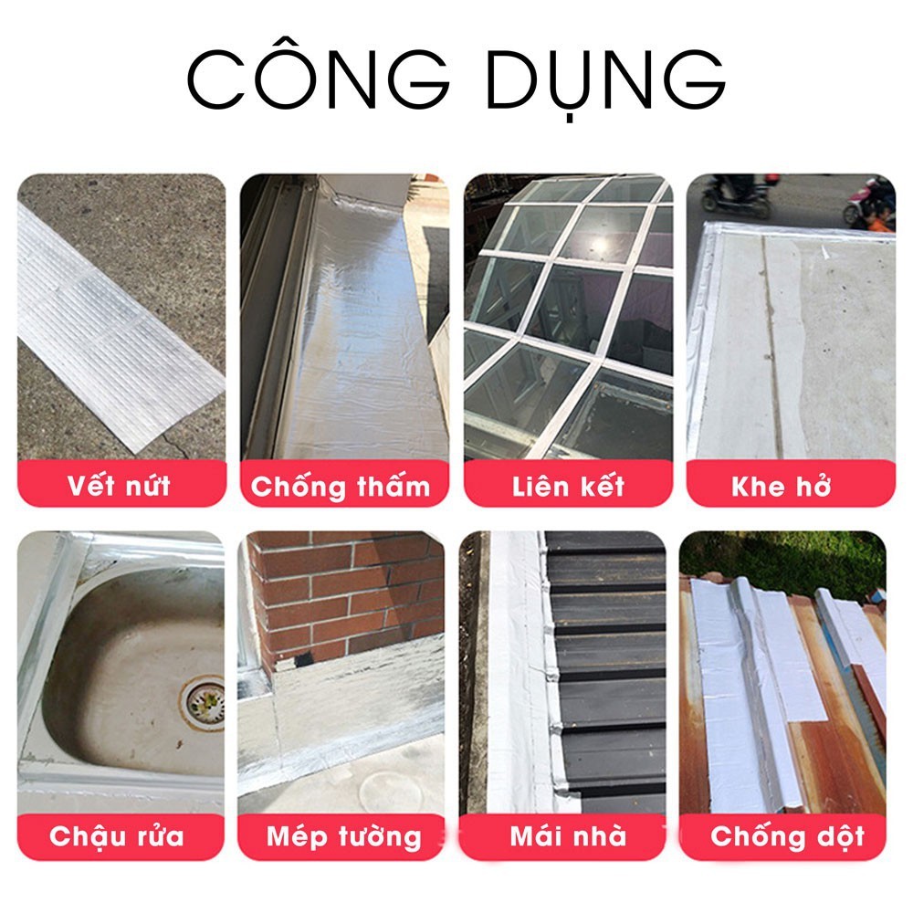 Băng Keo Bản To 20Cm Dài 5M Siêu Dính Chống Thấm Waterproof