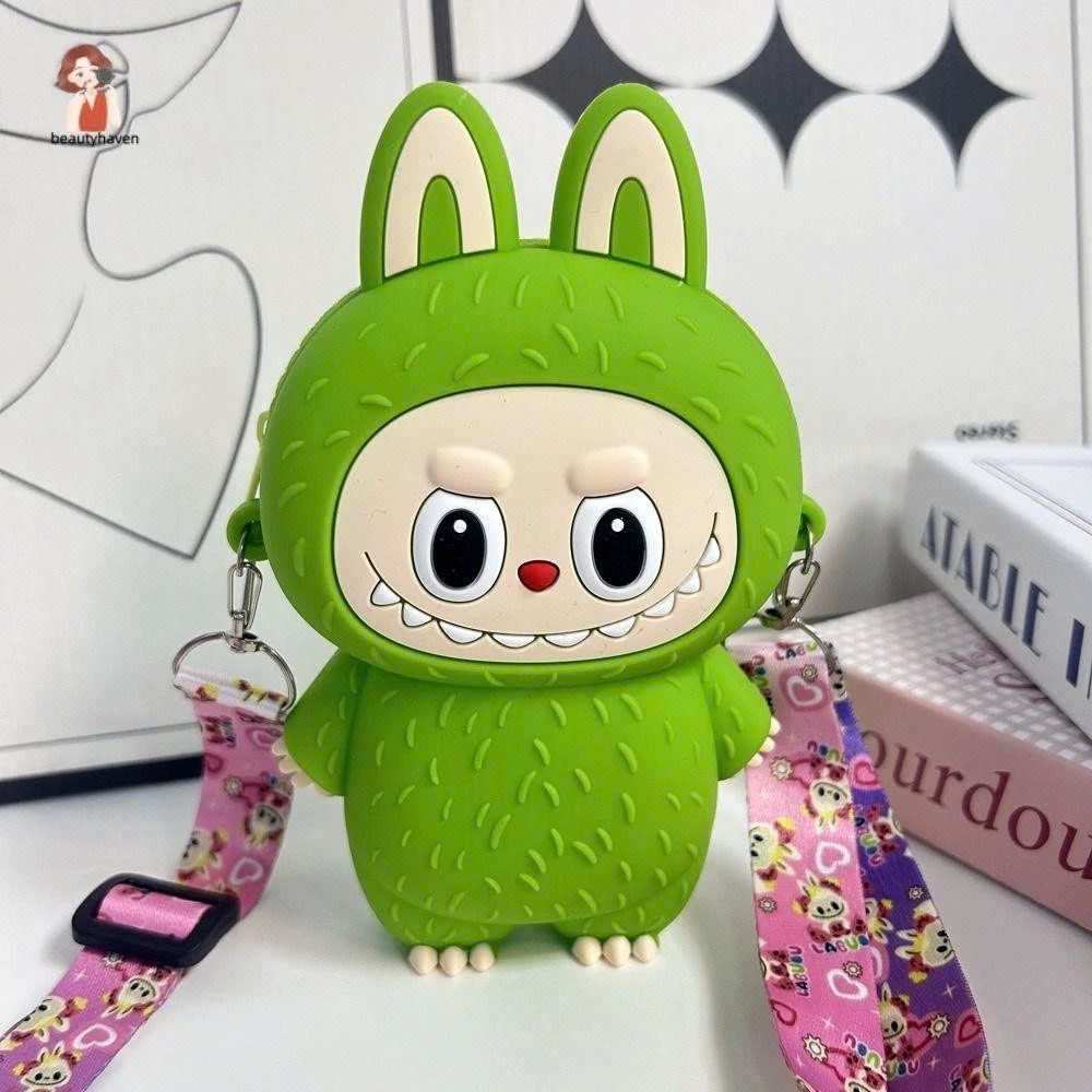 Túi Đeo Chéo Silicon Hình Labubu Thời Trang Dễ Thương Cho Bé