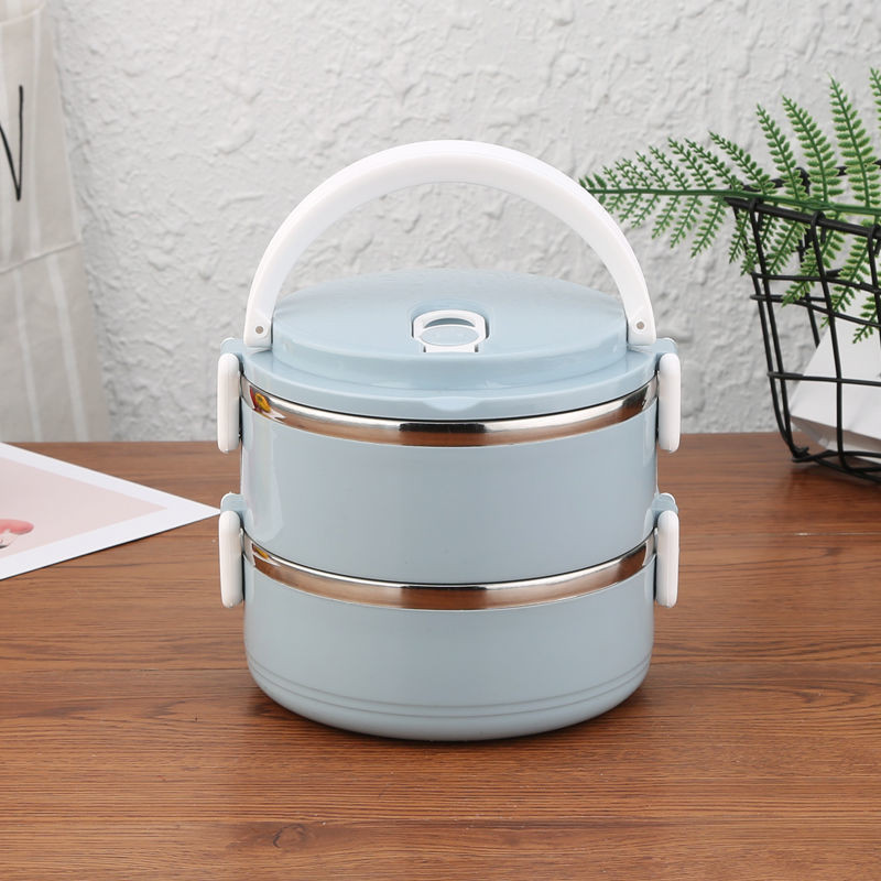 Hộp Đựng Cơm Lúa Mạch 2 Tầng Lõi Inox Cao Cấp