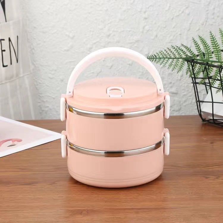Hộp Đựng Cơm Lúa Mạch 2 Tầng Lõi Inox Cao Cấp