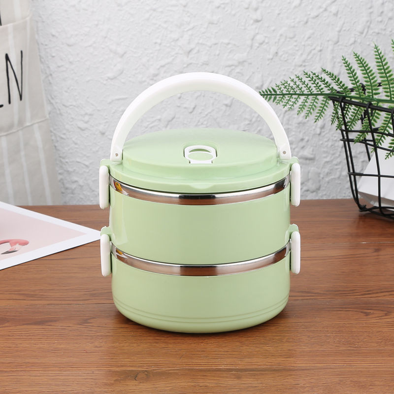 Hộp Đựng Cơm Lúa Mạch 2 Tầng Lõi Inox Cao Cấp