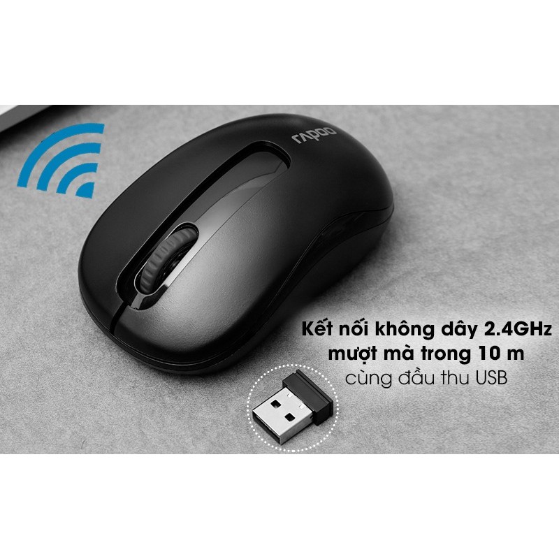 Chuột Máy Tính Không Dây Rapoo M10 Plus Cao Cấp