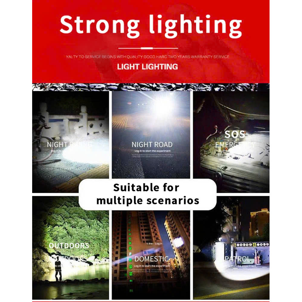 Đèn Pin Led Mini 3 Chế Độ Kiểu Ống Lồng Cầm Tay Sạc Usb Chống Nước Siêu Sáng Chiếu Tập Trung/ Tầm Xa Tiện Lợi