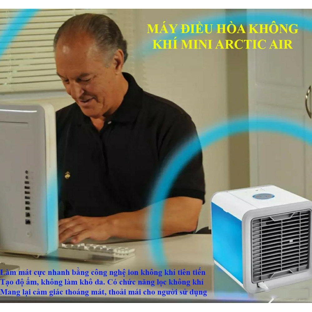 Quạt Điều Hòa Phun Sương Mini 17Cm Làm Mát Không Khí Arctic Air