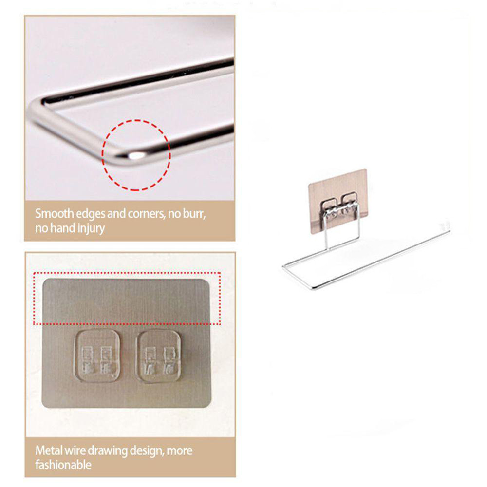 Thanh Treo Inox 304 Treo Cuộn Giấy, Khăn, Vật Dụng Đa Năng Kèm Miếng Dán