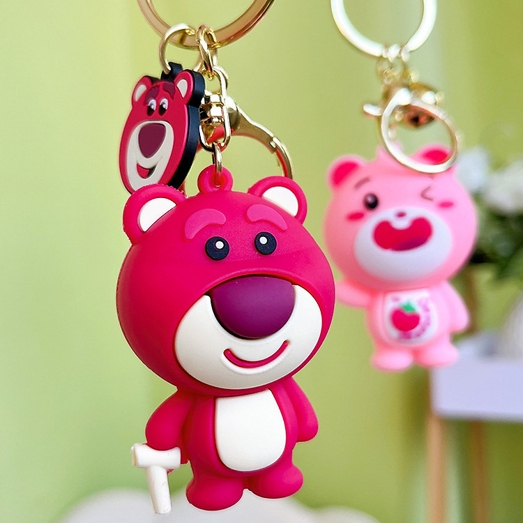 Móc Khoá Hình Gấu Strawberry Dễ Thương Xinh Yêu