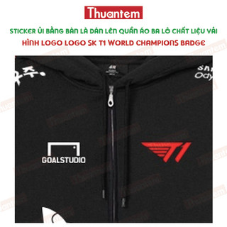 Sticker ủi Thuantem in hình logo SK T1 World Champions Badge thiết kế theo yêu cầu