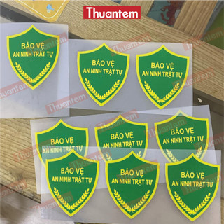 Sticker ủi Thuantem hình logo bảo vệ an ninh trật tự cơ sở dính lên áo bằng bàn là tiện dụng