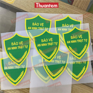 Sticker ủi Thuantem hình logo bảo vệ an ninh trật tự cơ sở dính lên áo bằng bàn là tiện dụng