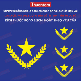 Sticker ủi Thuantem hình logo bảo vệ an ninh trật tự cơ sở dính lên áo bằng bàn là tiện dụng