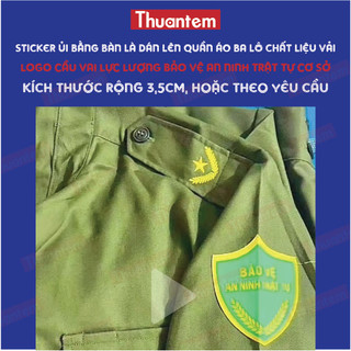 Sticker ủi Thuantem hình logo bảo vệ an ninh trật tự cơ sở dính lên áo bằng bàn là tiện dụng