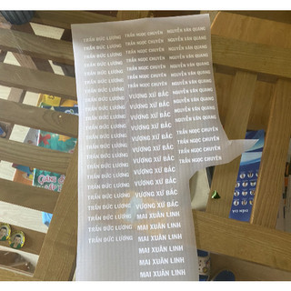 STICKER ỦI THUANTEM IN THEO YÊU CẦU ĐỂ PHÂN BIỆT ĐỒ, THAY FONT, MÀU SẮC, KÍCH THƯỚC THEO YÊU CẦU