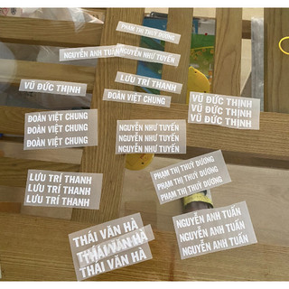 STICKER ỦI THUANTEM IN THEO YÊU CẦU ĐỂ PHÂN BIỆT ĐỒ, THAY FONT, MÀU SẮC, KÍCH THƯỚC THEO YÊU CẦU