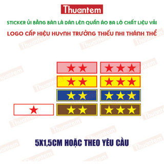 Sticker ủi Thuantem in hình logo cấp hiệu huynh trưởng thiếu nhi thánh thể, kích thước 5x1,5cm