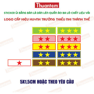Sticker ủi Thuantem in hình logo cấp hiệu huynh trưởng thiếu nhi thánh thể, kích thước 5x1,5cm