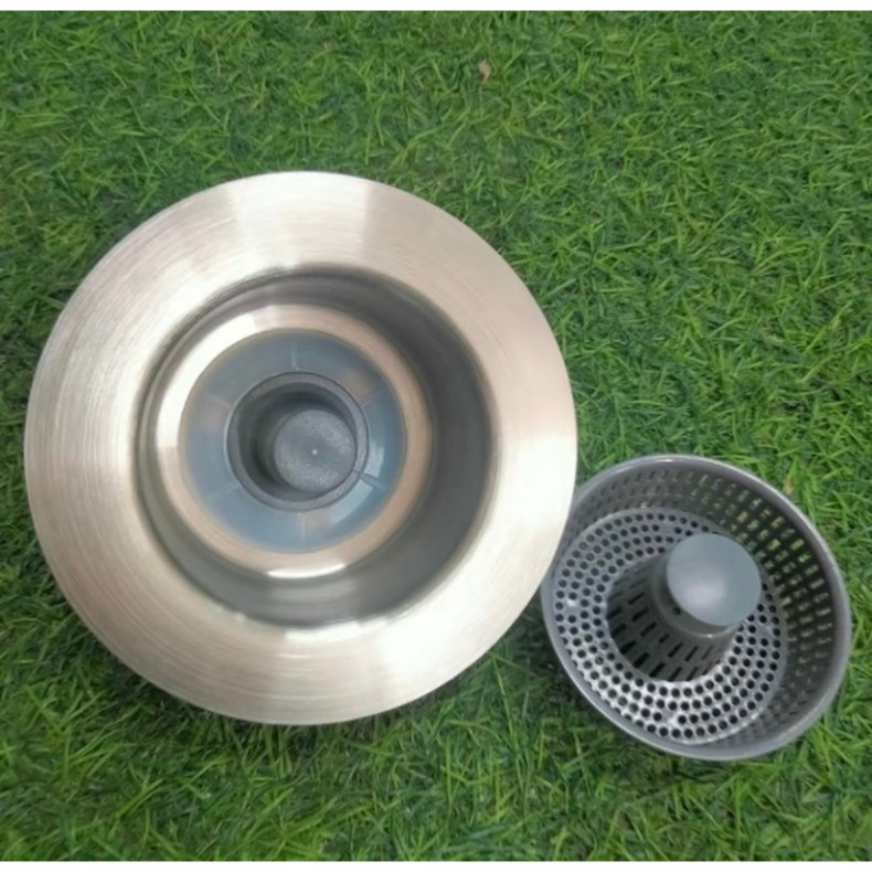 Bộ Lọc Rác Bồn Rửa Bát Inox 304 3 in 1 - Ngăn mùi hôi côn trùng, Nút chặn thoát nước, Khay giỏ lọc thức ăn thừa
