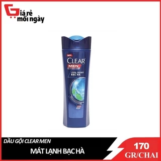 Dầu Gội Clear Men Mát Lạnh Bạc Hà Chai 170G