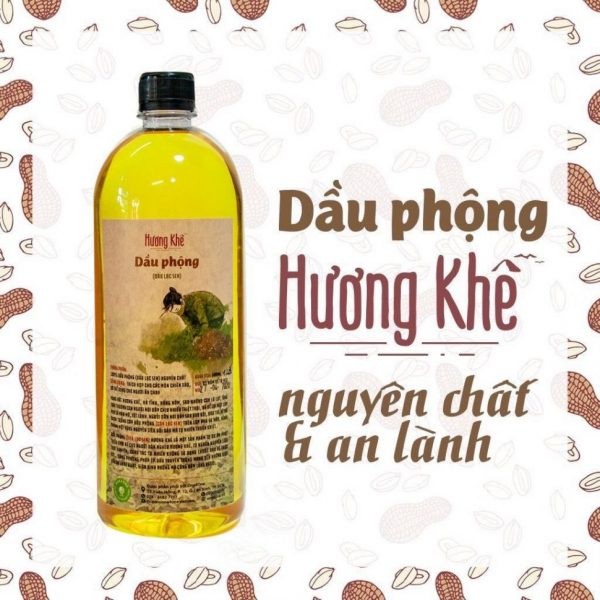 Dầu Phộng (Dầu Lạc) Nguyên Chất Hương Khê - dầu ăn ép thủ công canh tác không hóa chất - One4One