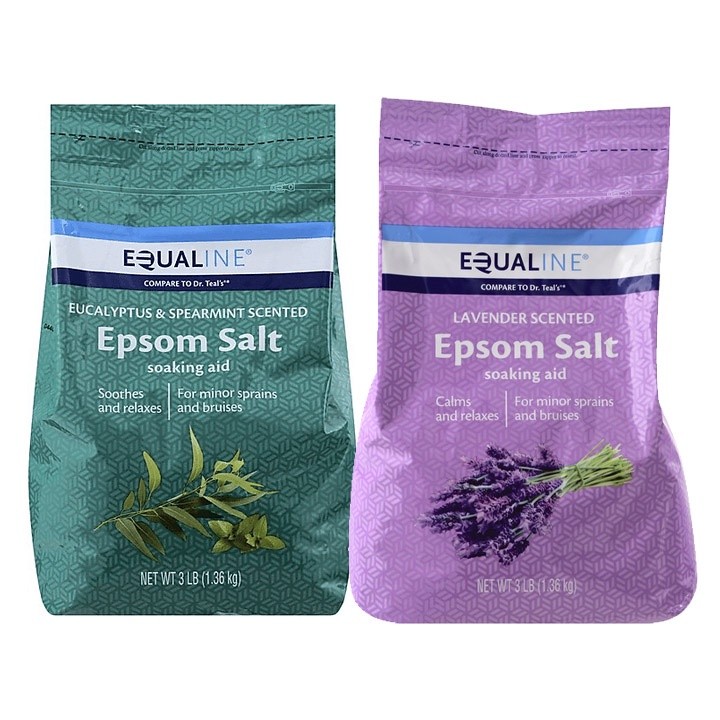 Muối tắm Epsom salt Equaline 1.36kg Giúp thư giãn, Tẩy tế bào chết