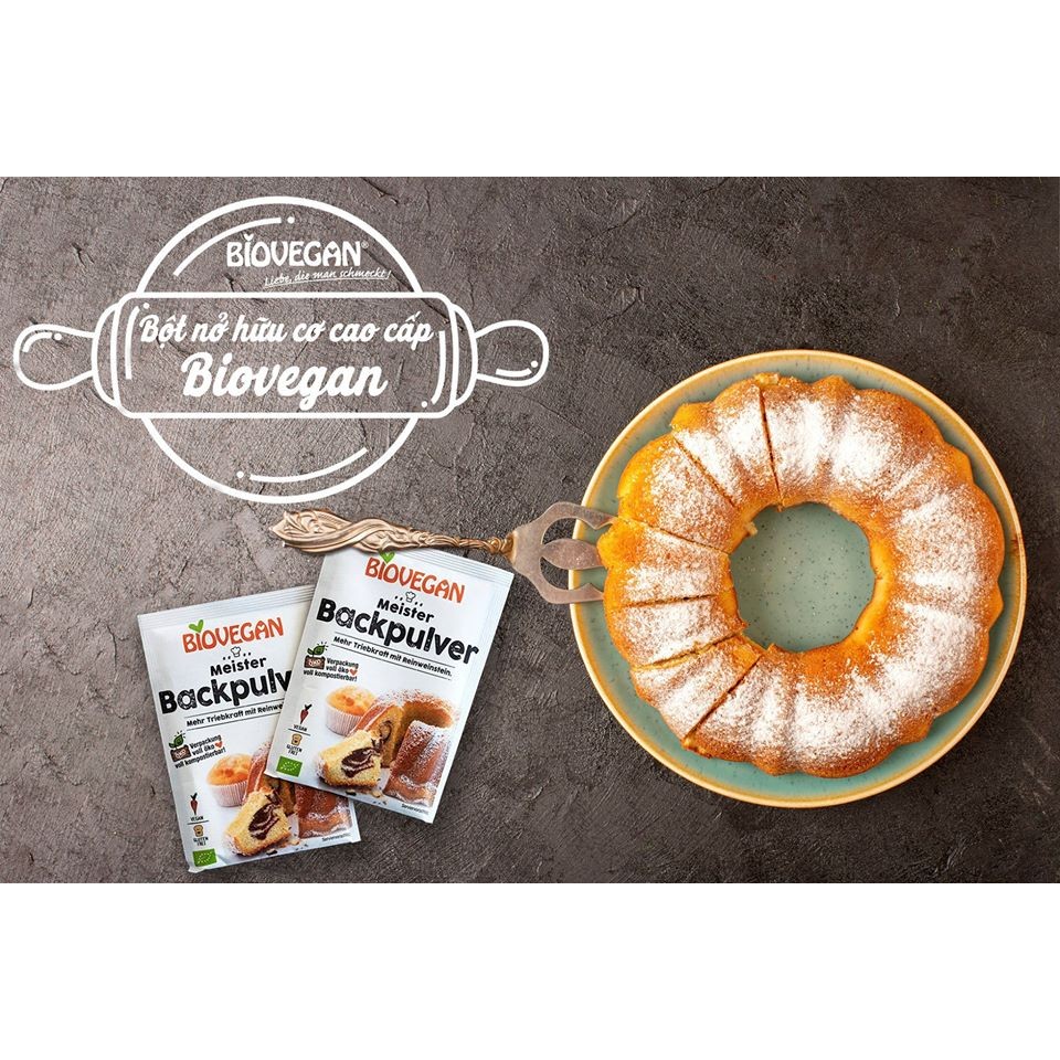 Bột Nở Hữu Cơ Backpulver Biovegan/ dmBio Baking Powder 17g