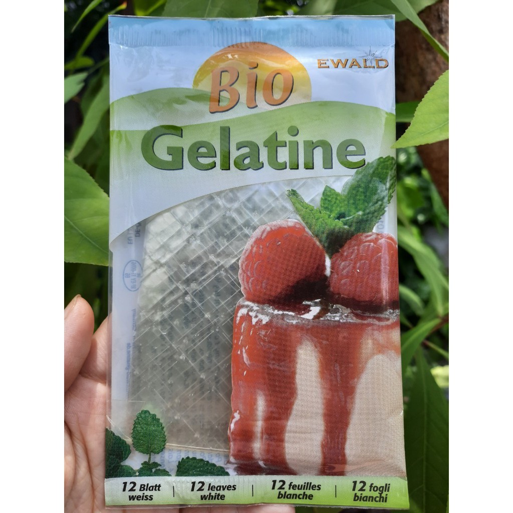 Gelatine Hữu Cơ Ewald Dạng Lá 20g - nhập khẩu Đức