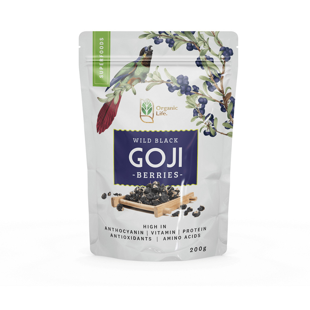 Hắc kỷ tử hoang dã (Kỷ tử đen) Wild Black Goji Berries Organic Life/ C'lavie
